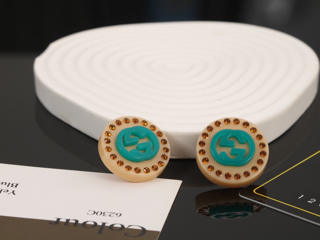 18K Double G Resin Earrings