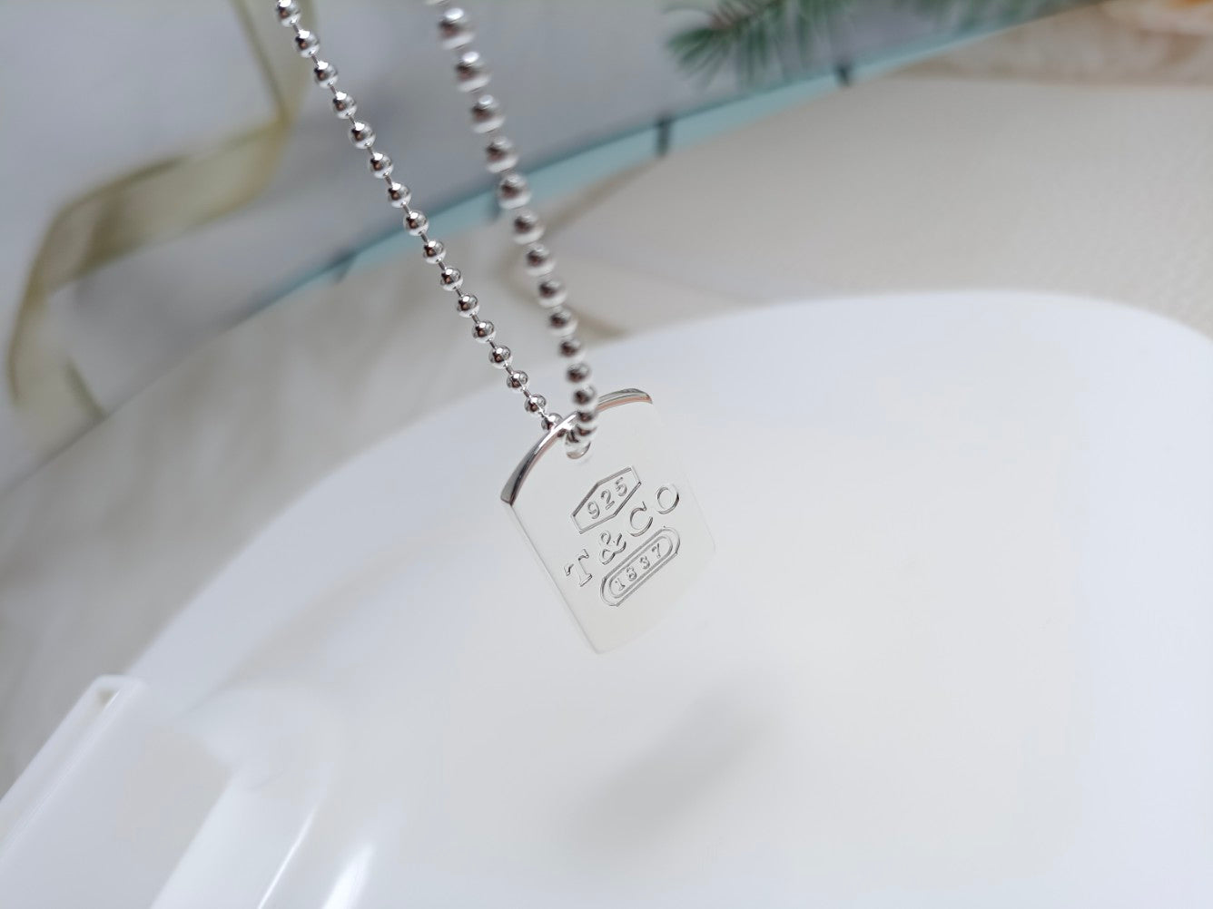 18K T 1837 Tag Pendant Necklace