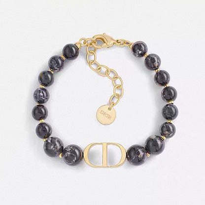 18K Dior 30 Montaigne Black Pearls Bracelet