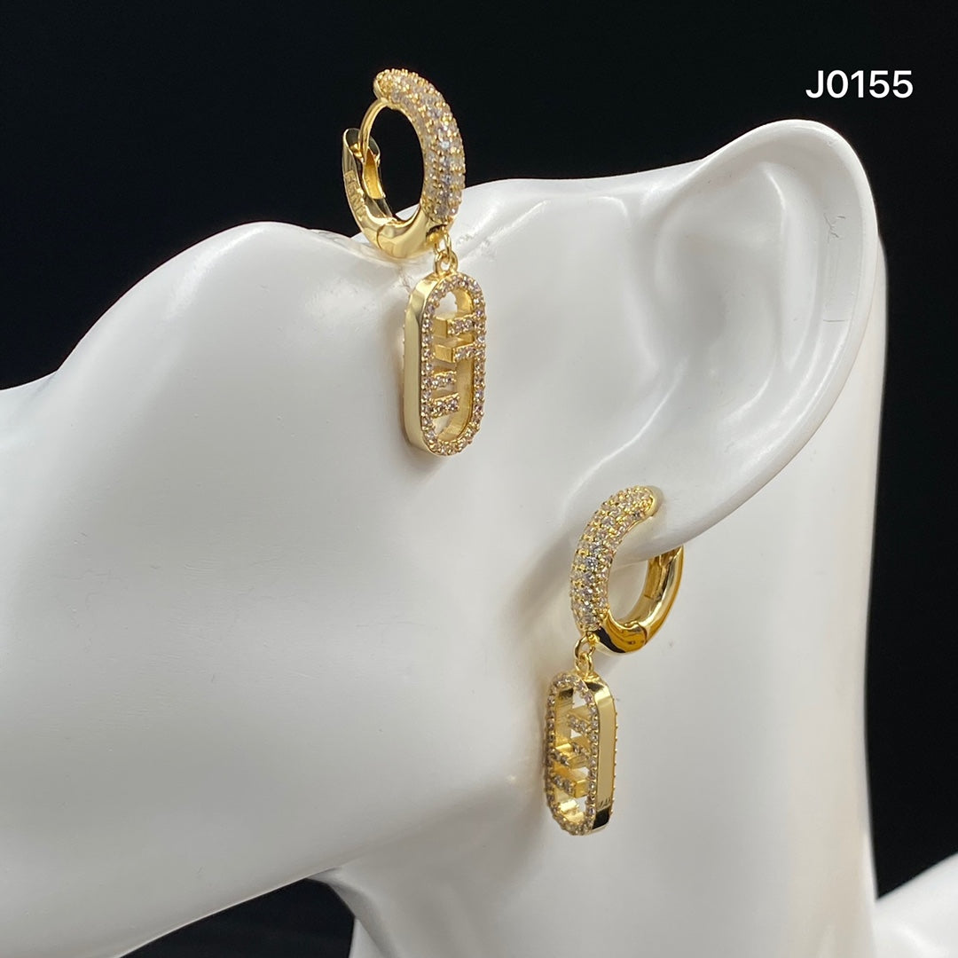 18K F OLock Diamonds Earrings