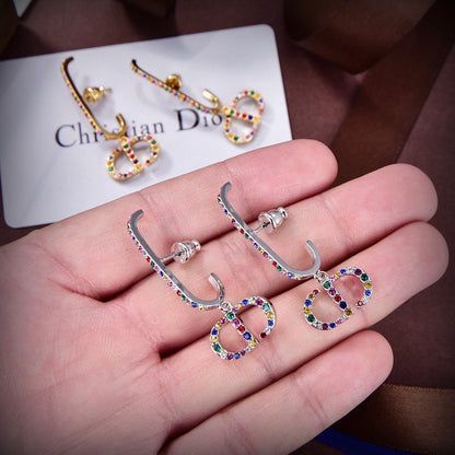 18K CD 30 Montaigne Crystals Earrings