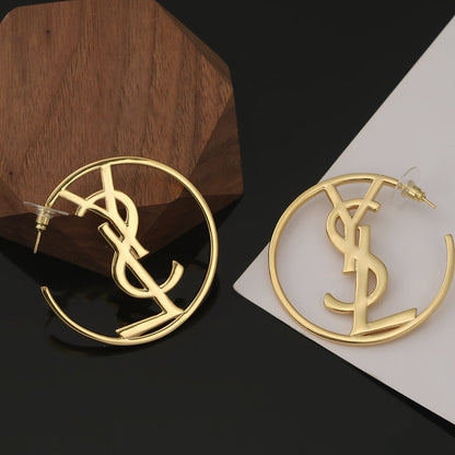 18K Saint Monogram Earrings