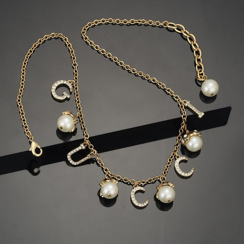 18K Double G Pearl Necklace