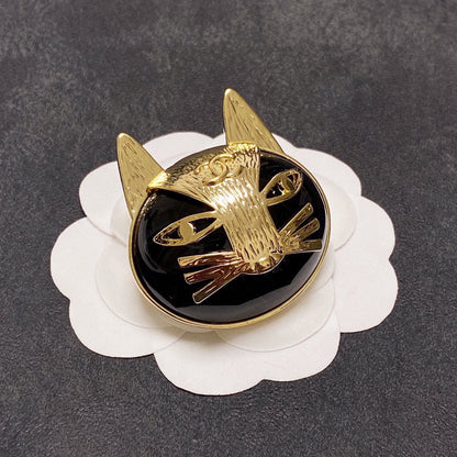 18K CC Cat Brooch