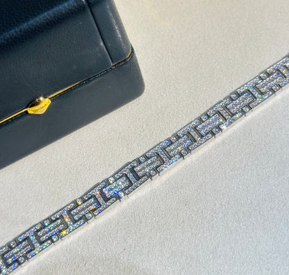 18K Diamond Chain H Bracelet