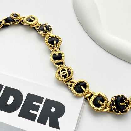 18K CC 2024 Leather Necklace