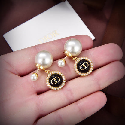 18K CD Pearls Earrings