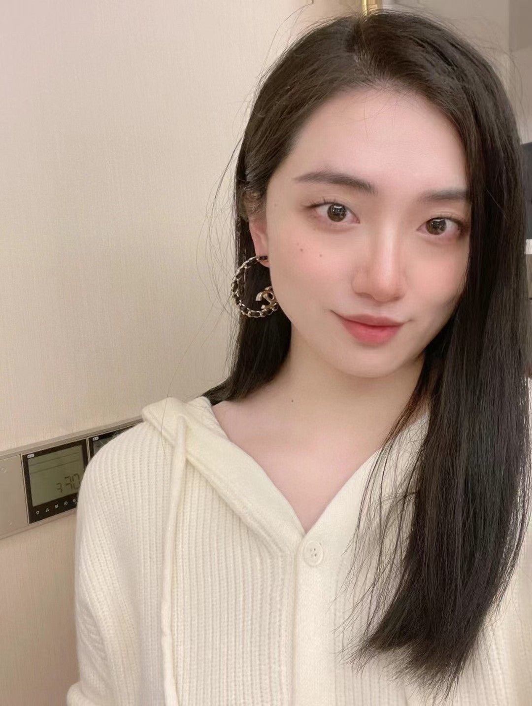 18K CC Strass Earrings