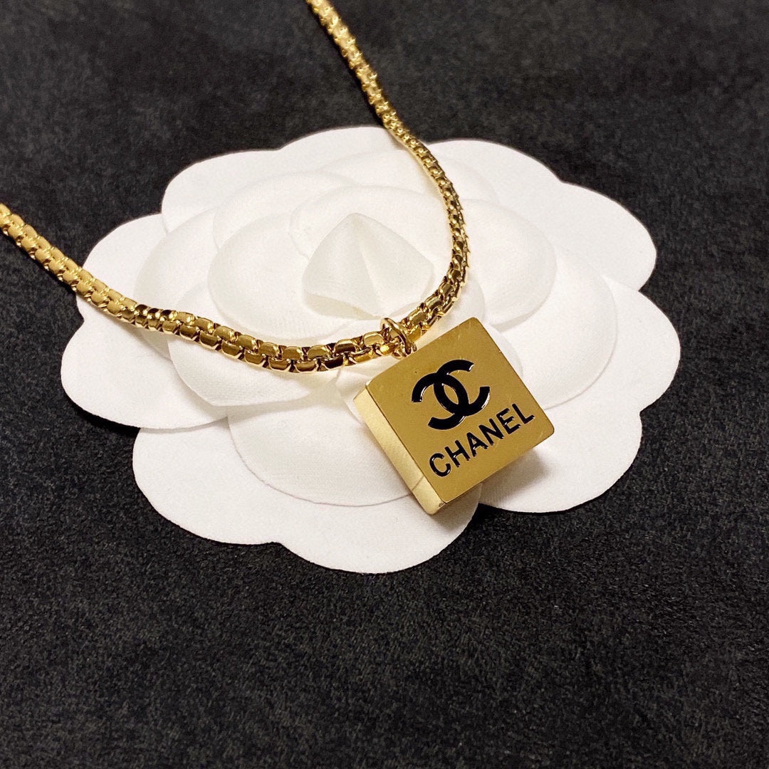 18K CC Pendant Necklace
