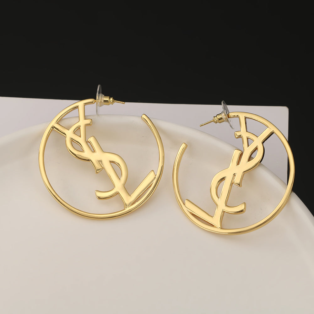 18K Saint Monogram Earrings