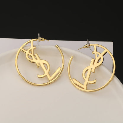 18K Saint Monogram Earrings