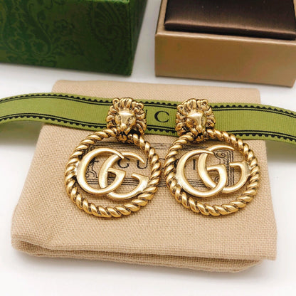 18K Double G Pendant Earrings