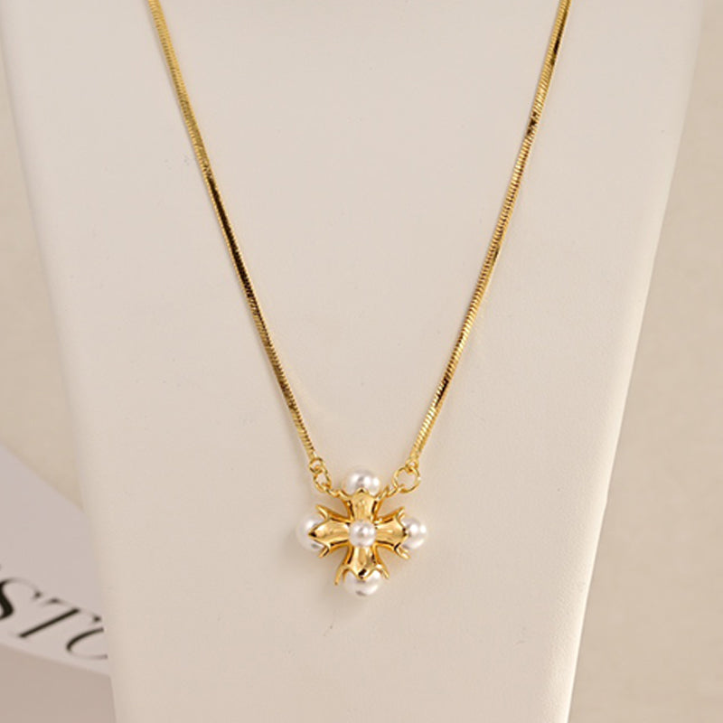 18K CE Triomphe Pearl Necklace