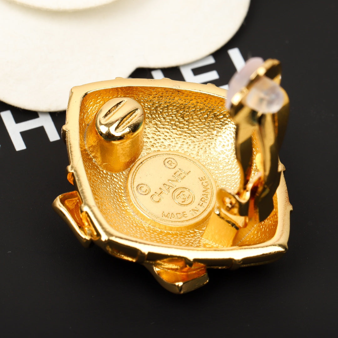 18K CC Vintage Earrings