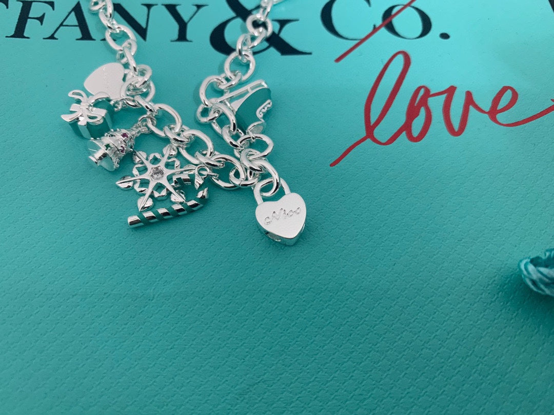 18K T Christmas Tag Bracelet