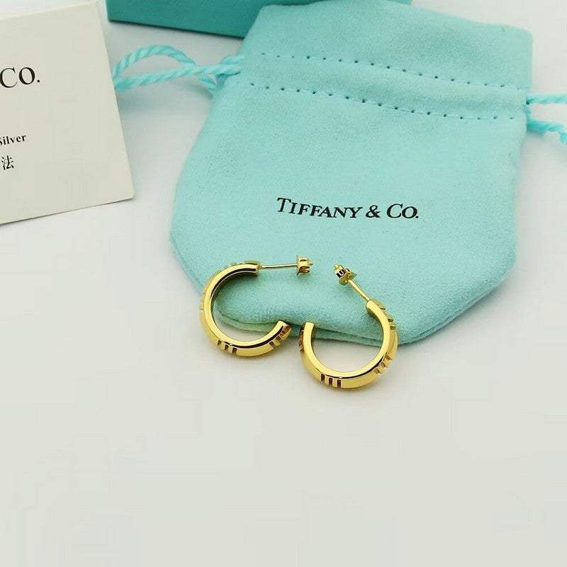 18K Atlas X Hoop Earrings