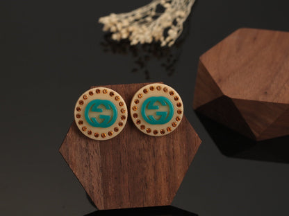 18K Double G Resin Earrings