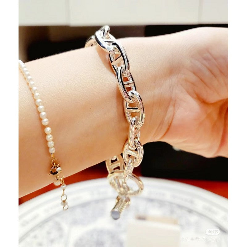 18K Her Cha?ne D'ancre Encha?n¨¦e Bracelet