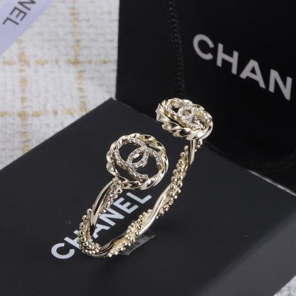 18K Double CC Open Bracelet