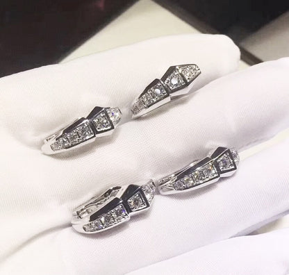 18K BV Serpenti Diamond Earrings