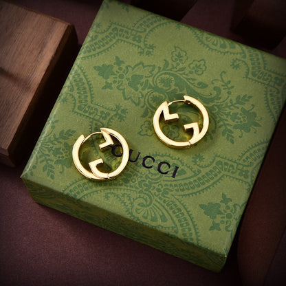 18K Double G Hollow Earrings