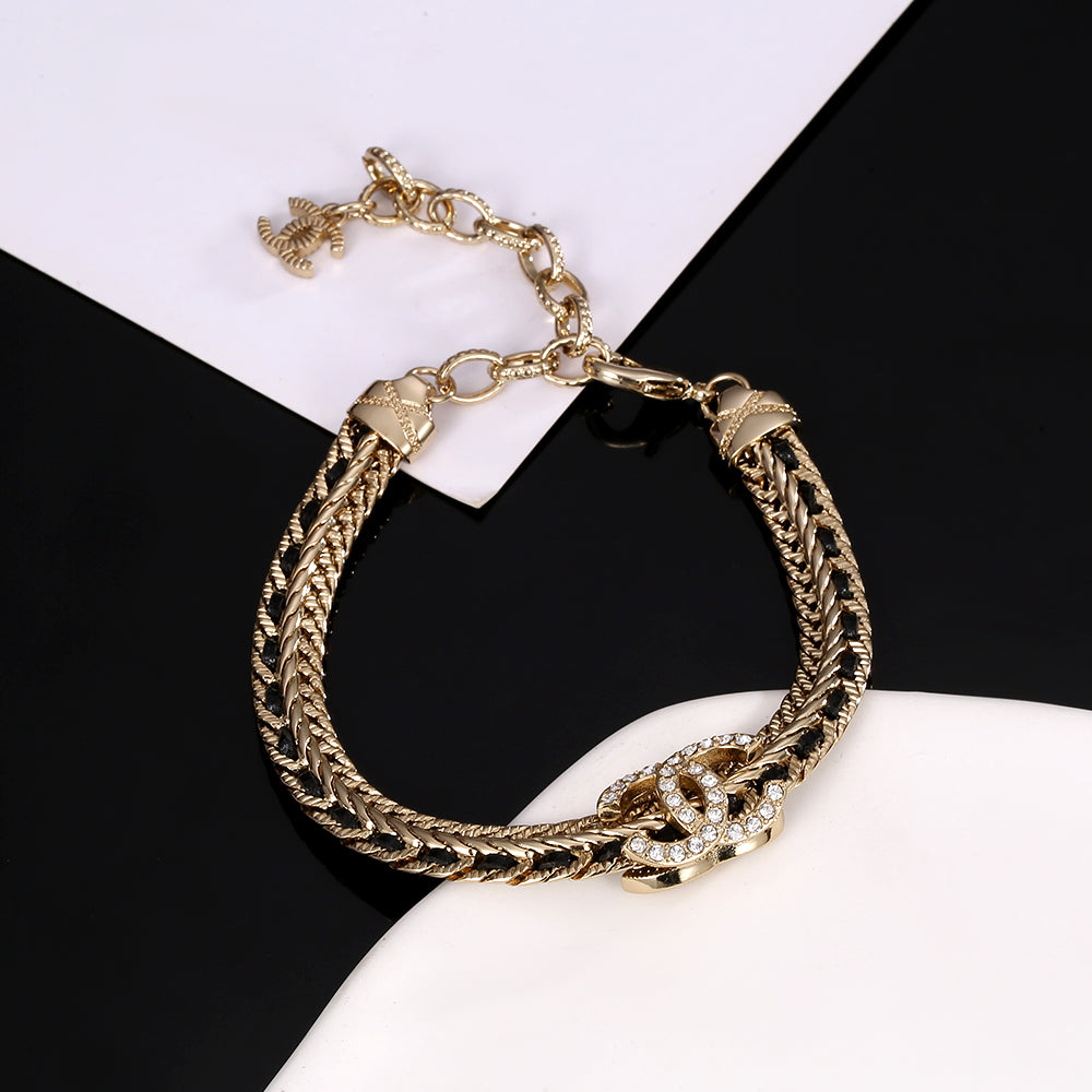 18K CC Strass Chain Bracelet