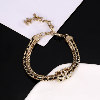 18K CC Strass Chain Bracelet
