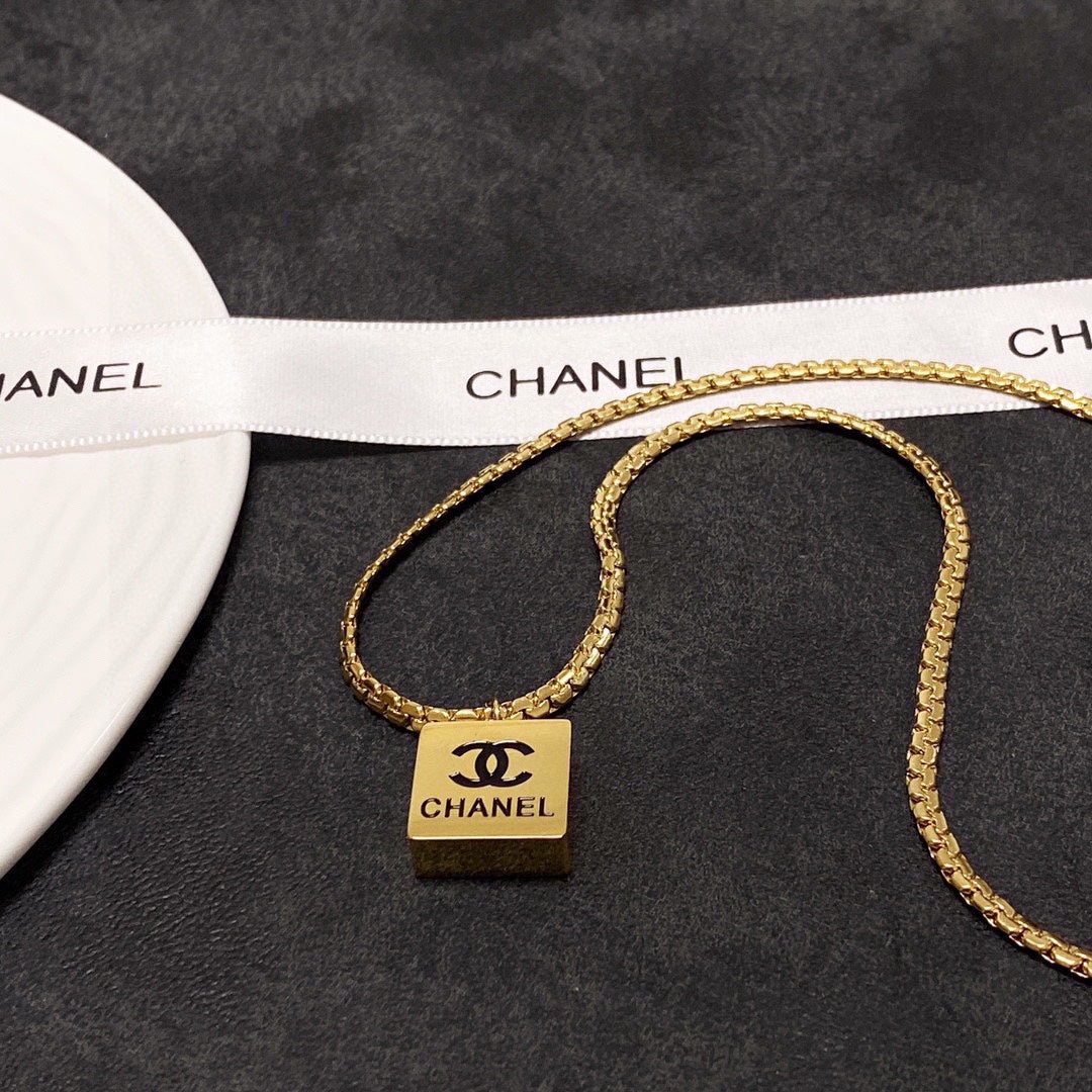 18K CC Pendant Necklace