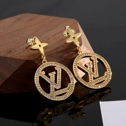 18K Louis Star Pendant Earrings