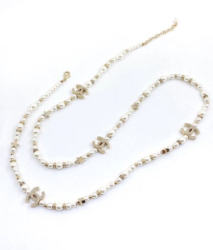 18K CC Pearls Necklace