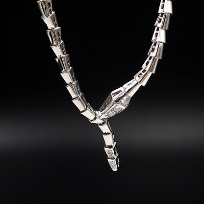 18K BV Serpenti Viper Demi-Pav¨¦ Diamonds Necklace