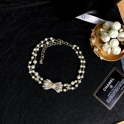 18K CC Bow Choker Necklace