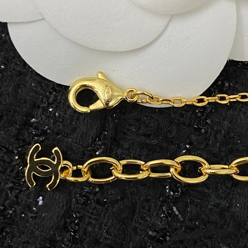 18K CC Flower Crystal Necklace