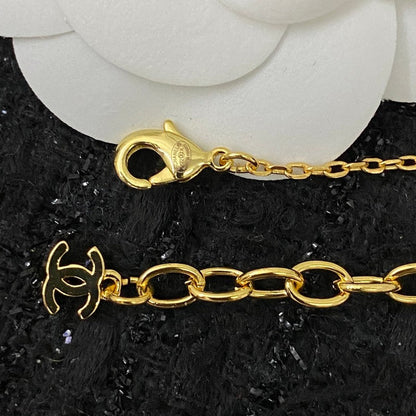 18K CC Flower Crystal Necklace