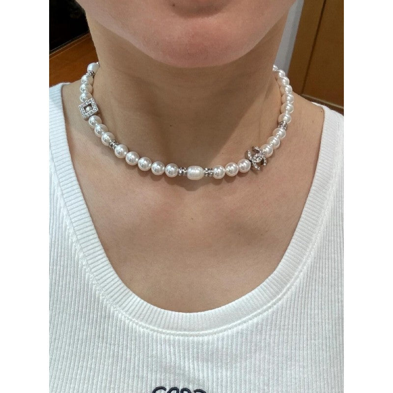18K CC Pearl Necklace