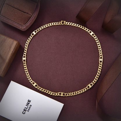 18K CD Triomphe Small Gourmette Necklace