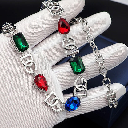 18K DG Crystals Choker Necklace