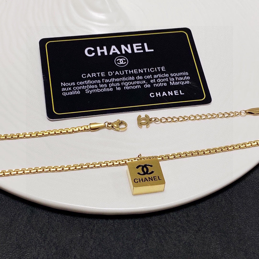 18K CC Pendant Necklace