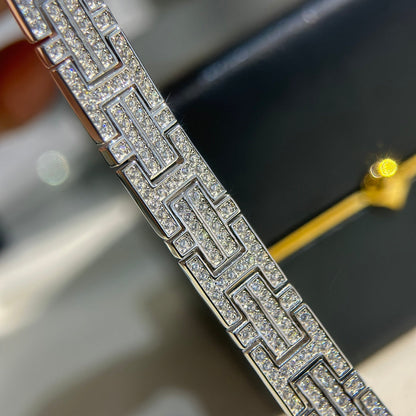 18K Diamond Chain H Bracelet