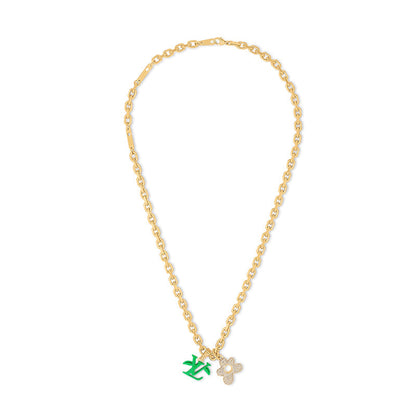 18K Louis Blooming Pendant Necklace
