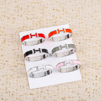 18K Clic H White Bracelet