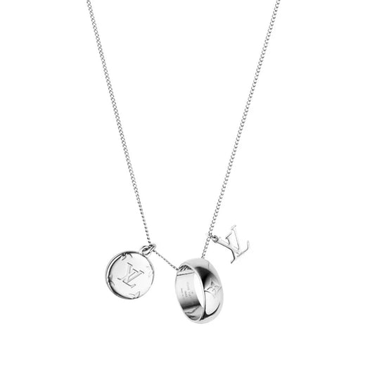 18K Louis Monogram Charms Necklace