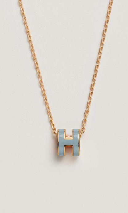 18K Mini Pop H Blue Necklace