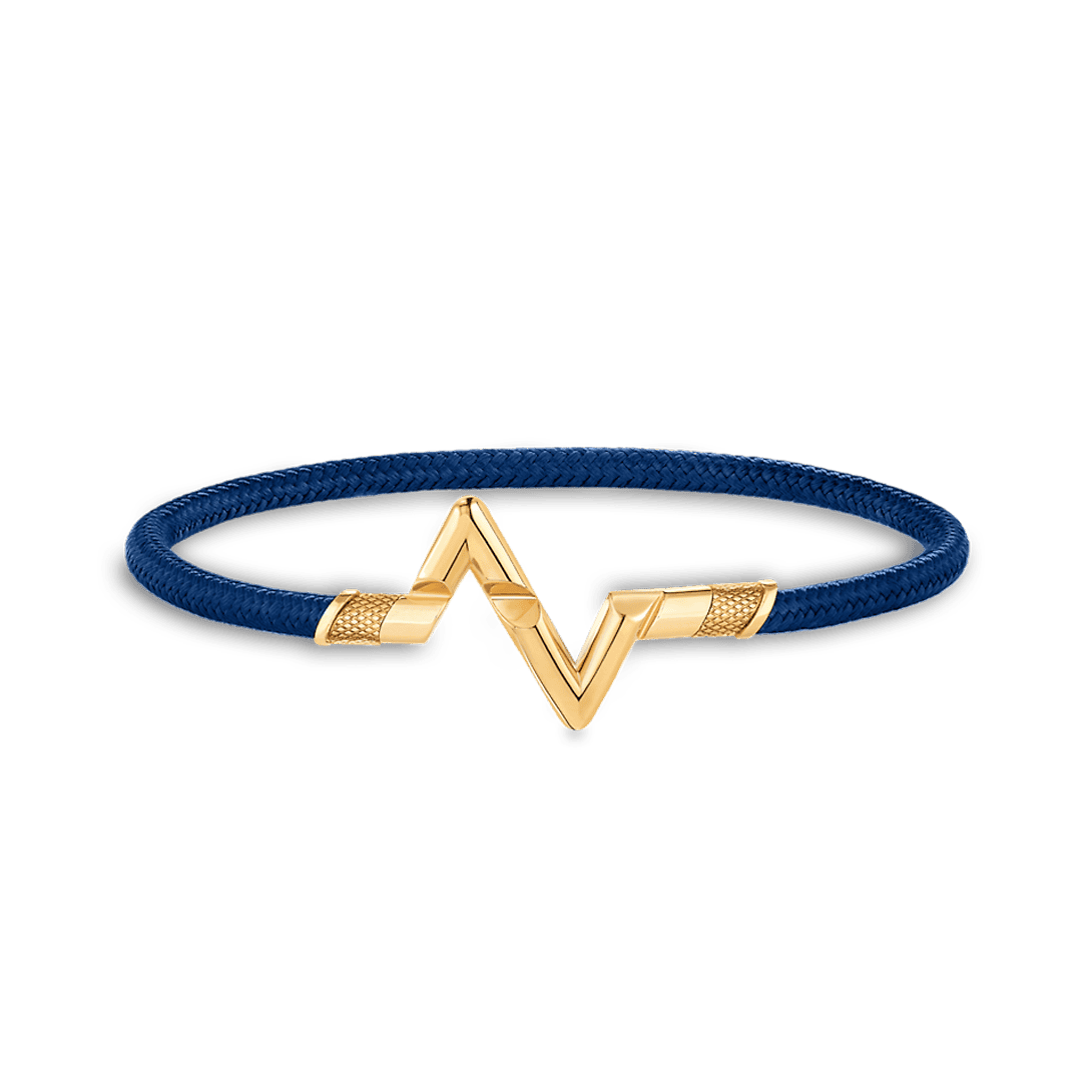 18K Louis Volt Upside Down Play Blue Bracelet