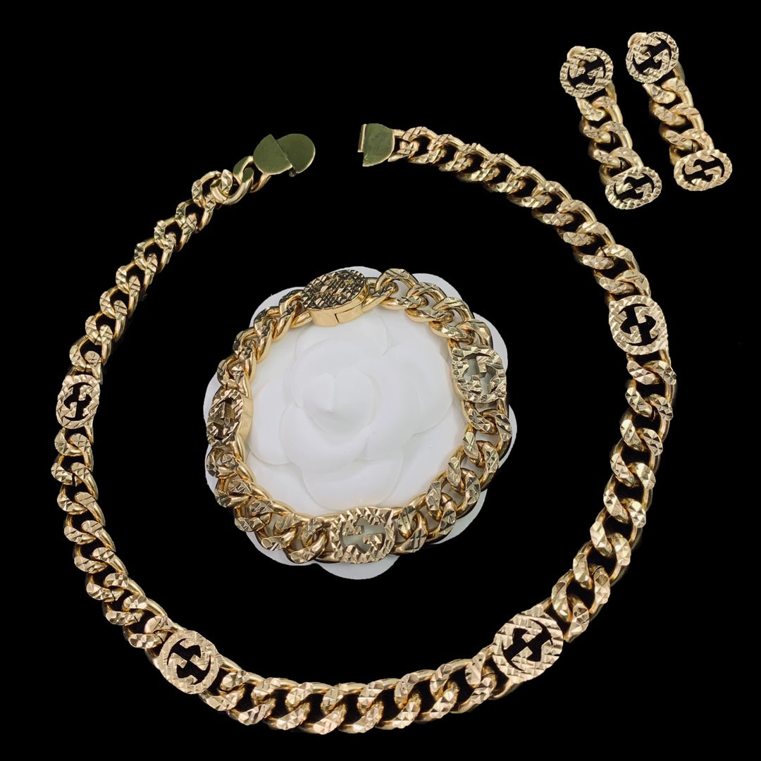 18K Double G Chain Earrings