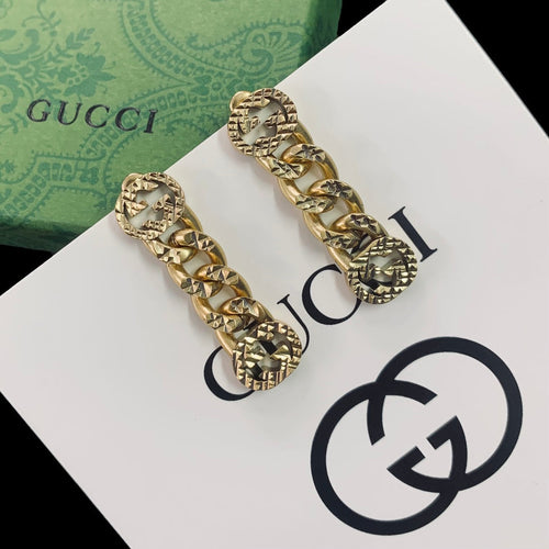 18K Double G Chain Earrings